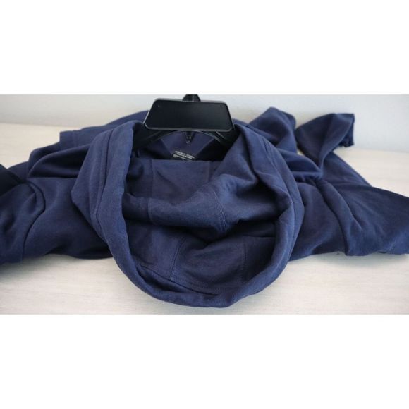 Nike 921214 419 Women's Sz XL Blue Futura Swoosh Logo Hooded Sweatshirt $60 - Picture 5 of 5